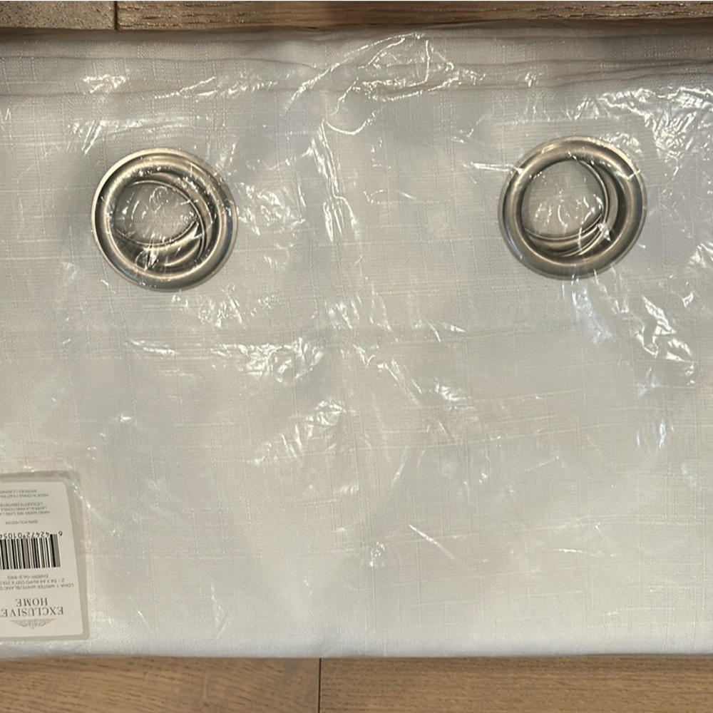 New 2 Panel White Curtains